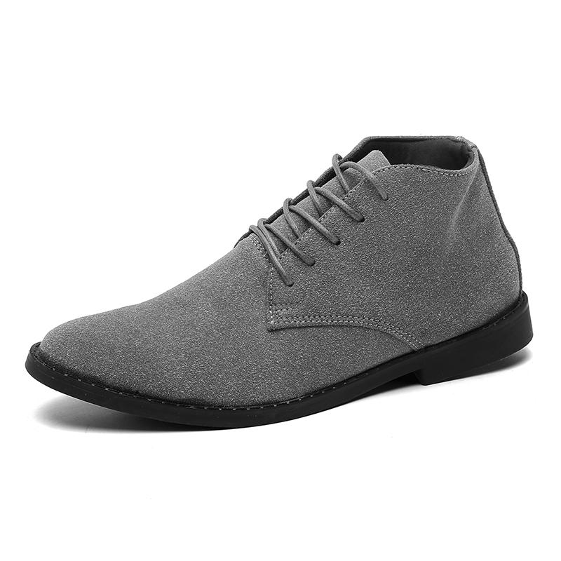 Fashion Trend Mens Autumn Spring Boots Winter High-top Leather Booty Hightcut Retro Men's Winter Walking Casual Boots