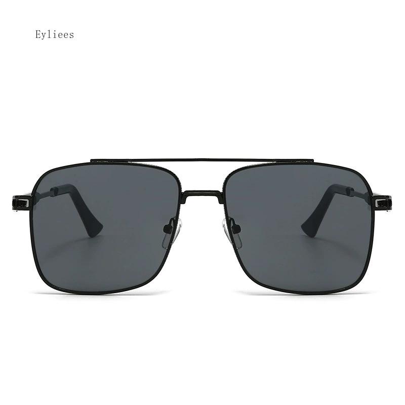 Men's Metal Sunglasses Square Half Frame Rice Nails Casual Trend Personality Retro Fashion Outdoor Sports Eyeglasses Gafas