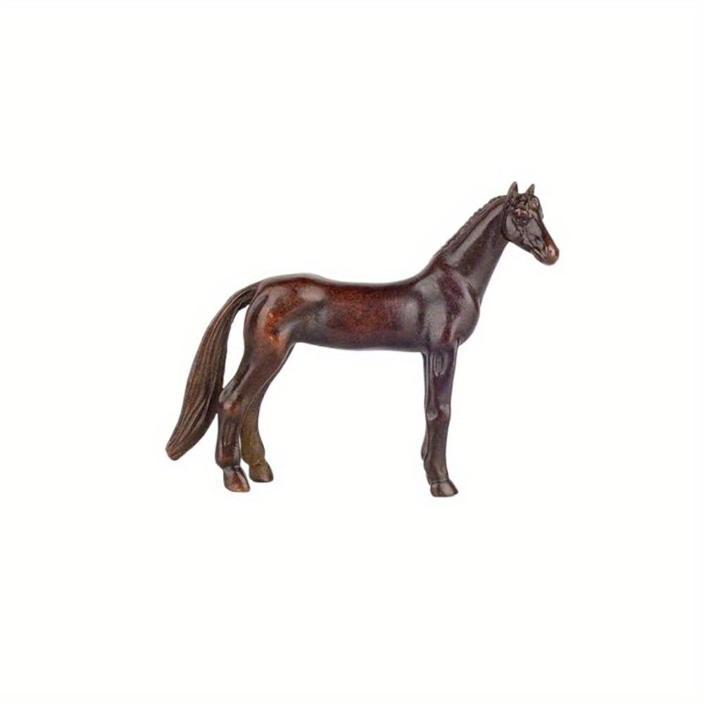 Antique Metal Long Tail Horse Figurines Miniatures Feng Shui Ornaments Zodiac Animal Mini Desktop Decoration Crafts
