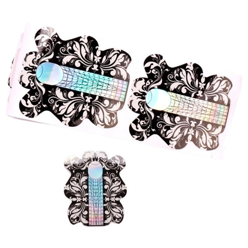 100 Pieces Nail Extension Forms For Professional And DIY Use Manicure Training Supplies For Beginners And Salons