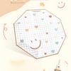 Three-fold Eight-bone Hand-opened Steel Skeleton Vinyl Fabric Weather and Rain Sunshade Sun Umbrella Girl Cute