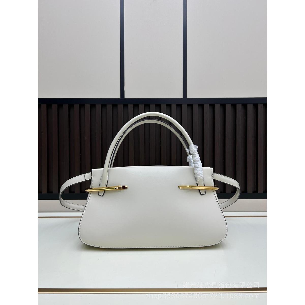 2025 New  Style Leather Handbag Women Simple All-matching Cross-body Bag High-end Shoulder Fashionable 32x13x17