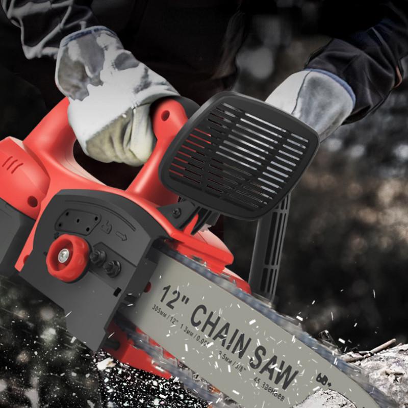Portable Brushless Electric Chain Saw Rechargeable Handheld Pruning Saw Household Logging Power Tool