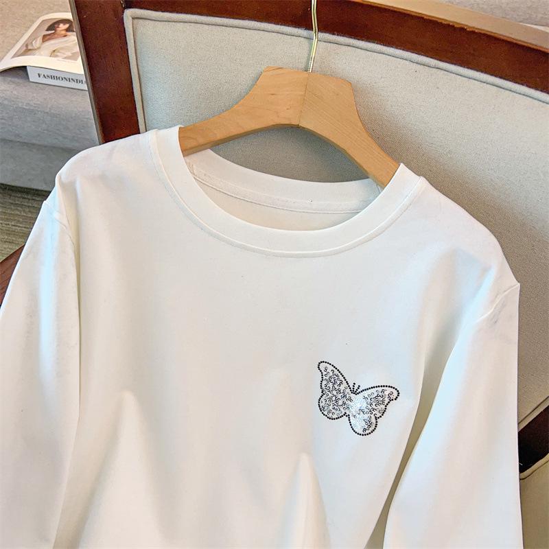 Haut de base tricoté ample à col rond pour femme grande taille, Tour de poitrine 150/160, Longueur moyenne (350-9136)