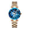 Luxury Elegant Women's Watch Rhinestone Ocean Heart Waterproof Rose Gold Stainless Steel Quartz Women's Fashion Birthday Gift