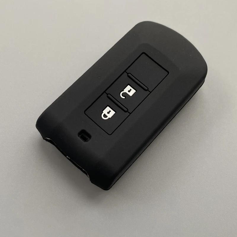 Silicone Car Key Cover Case Shell protector For Mitsubishi L200 ASX Outlander Eclipse Cross Pajero Sport Lanacer 2button key