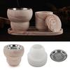 DIY Decor Aromatherapy Jar Storage Container Silicone Bottle Mould, Jar Mold Epoxy Casting Molds with Lids for Storing