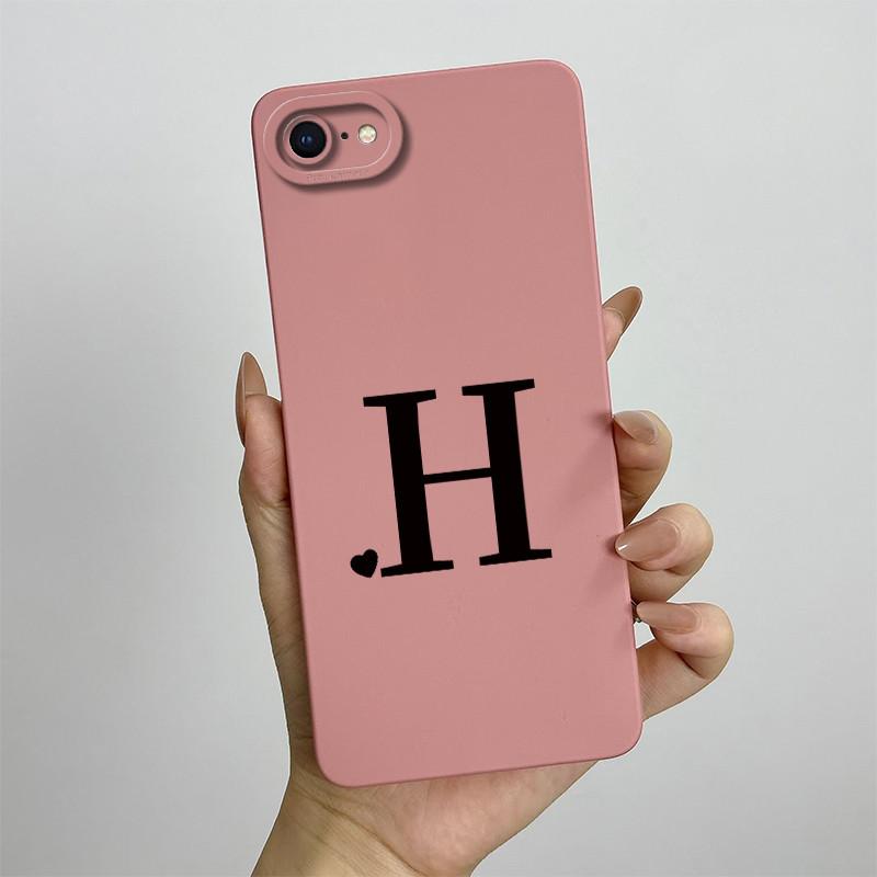 

For Apple iPhone SE 2020 Case Cute Initial Letters Cover Soft Silicone Phone Case For iPhone SE 2022 iPhoneSe 2020 Fundas Coque iPhone SE 2022