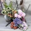 Simulation 9-Fork Money Leaf Rose Home Wedding Bride Party Hotel Decoration Fake Flowers Photography Props Background Scenery