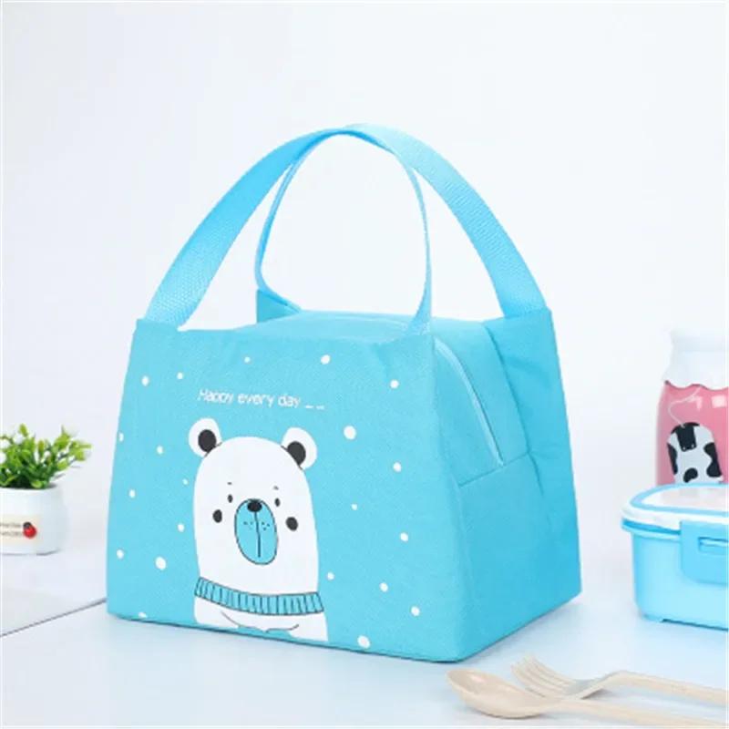 Portable Insulated Thermal Cooler Lunch Bag Box For Women Girls Kids Children Food Fresh Tote Cartoon Pouch