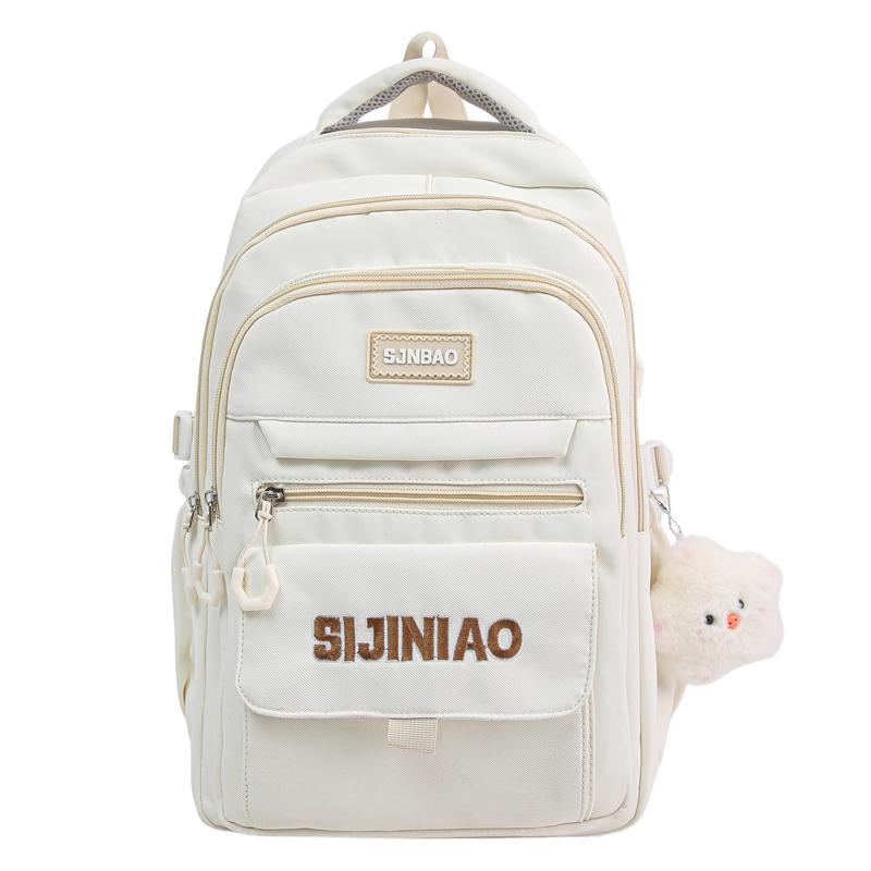 Girls Letter Backpack High School Students Schoolbag