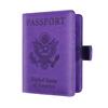 Fashion Passport Card Ticket Holder Faux Leather Unisex Travel Storage Bag