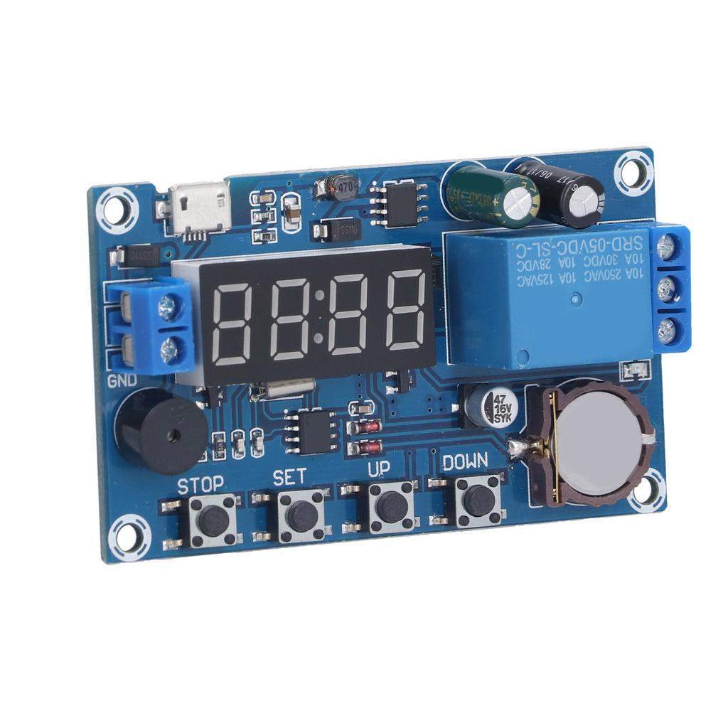 Moduł Przekaźnikowy 5 Okresów Czasowych Timer 24H Opóźnienia Zabezpieczenie przed Odwrotnym Podłączeniem Ostrzeżenie Buzer Sterownik Przełącznika