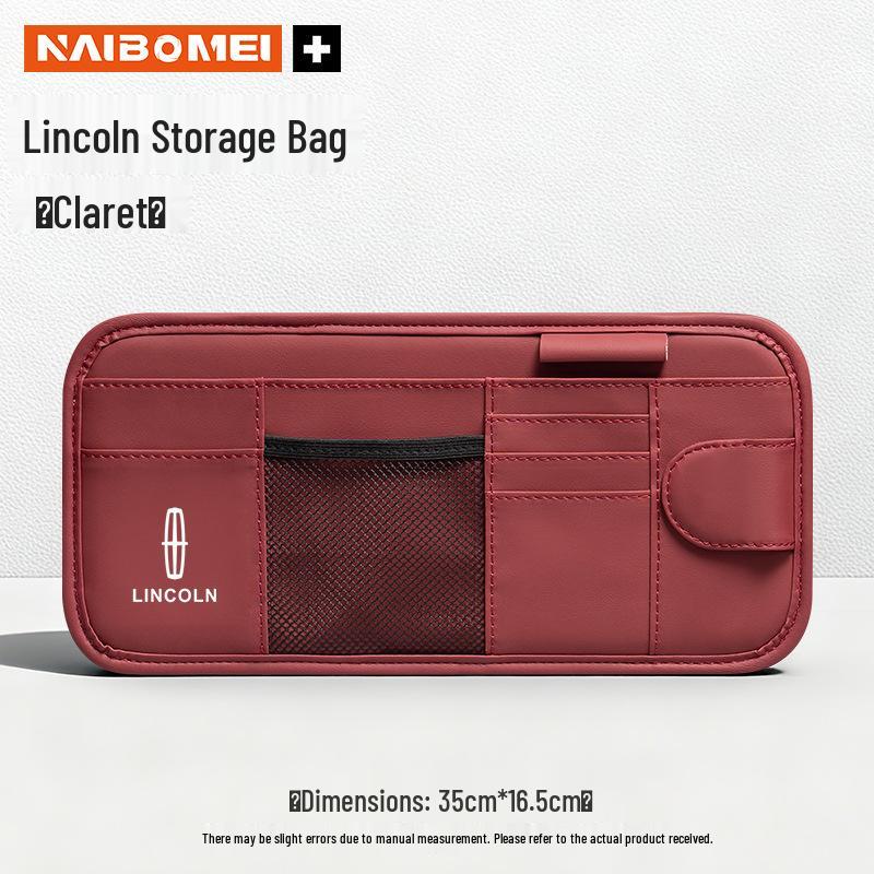 

Lincoln Adventure MKC Aviator MKZ Nautilus Car Sun Visor Glasses Clip & Storage Bag