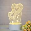 Customize Acrylic 3D Illusion LED Warm White Night Light for Living Room Kids Bedroom Decorative Lamp with USB Power