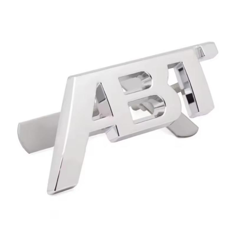 3D-Metall-ABT-Logo-Emblem für Frontgrill und Heckklappe, passend für Mercedes-Benz RS3, S3, S5, Q5, Q8, A4, B8 und A3 8V
