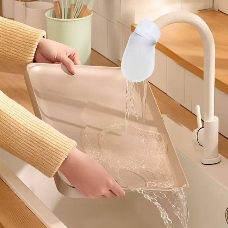 Water-Saving Universal Faucet Filter with Splash-Proof Cotton Bag and Secure Strap for Bathroom