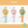 Pineapple Carrot Handheld Fan Press Misting Summer Cooling Fan Lightweight Portable Travel Outdoor Manual Mist Spray Personal Fan