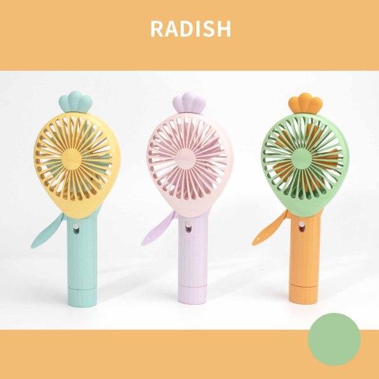 Pineapple Carrot Handheld Fan Press Misting Summer Cooling Fan Lightweight Portable Travel Outdoor Manual Mist Spray Personal Fan