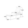 Chaise longue de piscine réglable en aluminium antirouille avec coussin imperméable beige (première édition)