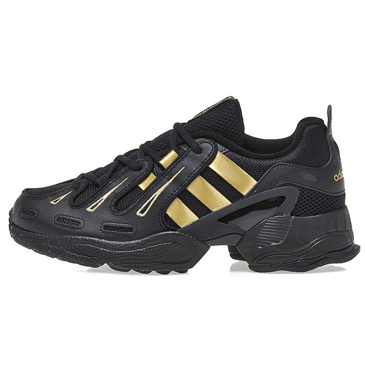 

Adidas Originals Eqt Gazelle Round Toe Lace-Up Low-Top Lifestyle Sneakers Unisex Sneakers Black Gold EG5660 38