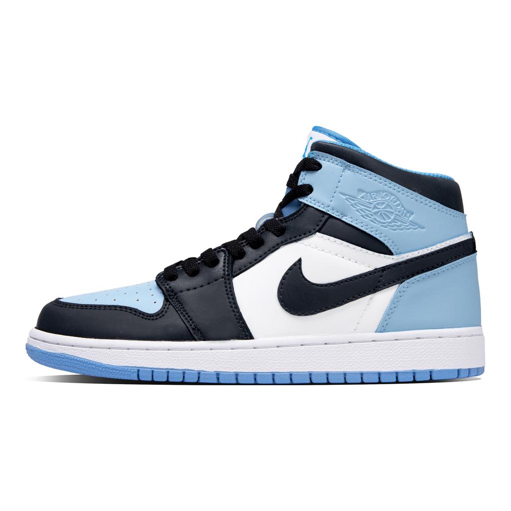 Jordan Air Jordan 1 All Star Leather Abrasion Resistant Mid top Vintage Basketball Shoes Unisex Blue Black White FZ2142-114(Team1291-)