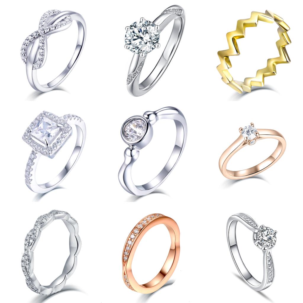 Trade Assurance 925 Sterling Silver Rings in Stock Wedding Rings for Girl