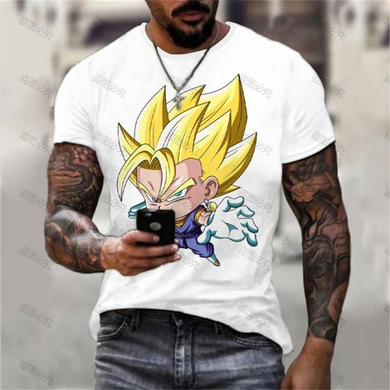 Men's Anime Dragon Ball Broly T Shirt 3D Printed Short Sleeve