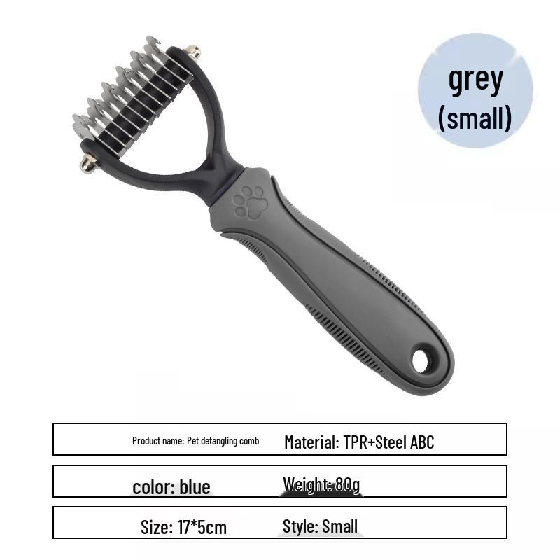 Detangling Pet Comb for Cats & Golden Long-Haired Dogs - Hair Cleaning Brush