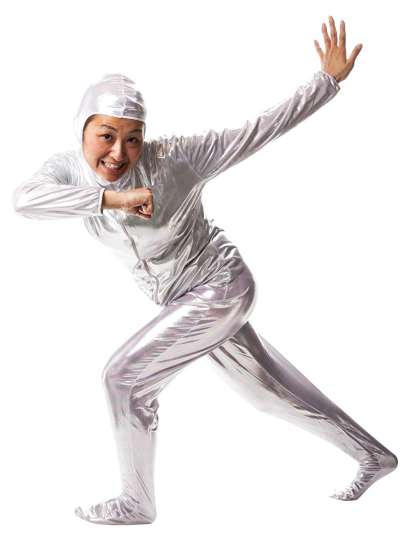 

размер M Колготки на все тело, серебристые,