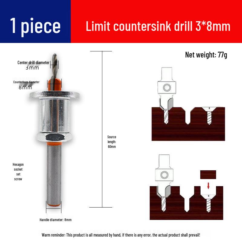 Alloy Head Countersink Drill Bit for Woodworking and Screw Installation