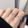 Cold Wind Tetragonal Star Ring Female Niche Design Gam Tide Jewelry Personalized Fashion Couple Ring High Sense