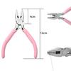 Cute Pink Color Handle Anti-slip Splicing and Fixing Jewelry Pliers Tools & Equipment Kit for DIY Jewelery Making Needlework