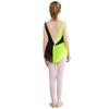 Girls Modern Lyrical Dance Dress High-Low Tulle Split Rhinestone Ballet Gymnastics Leotards Figure Skating Performance Costume