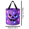 Halloween Luminous Pumpkin Candy Bucket Hand-Held LED Fabric Candy Bag Holiday Party Decoration Gift  Trick Or Treat Bucket