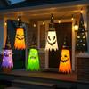 Halloween Glowing Witch Hat Lanterns Hanging Decoration for Garden Porch Room Indoor Outdoor Holiday Party Props Decor