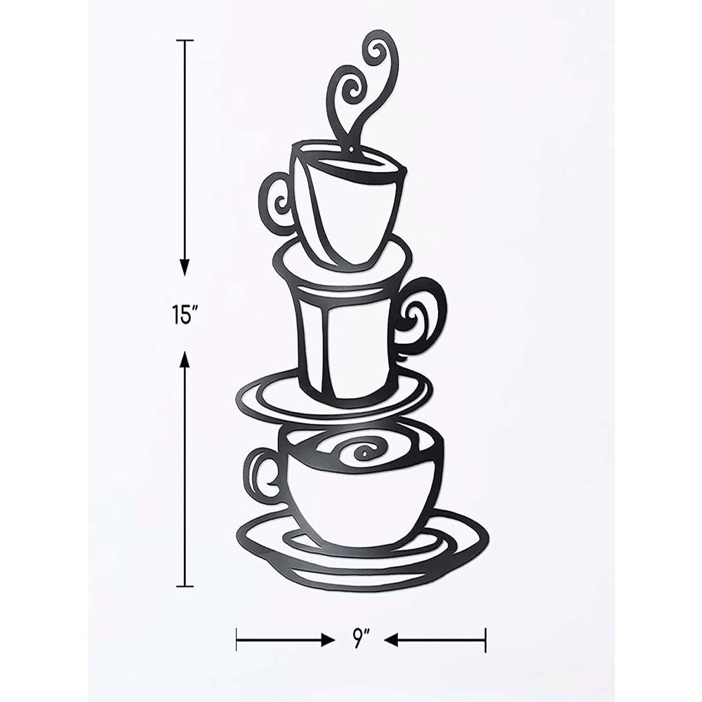 Wrought Iron Coffee Cup Wall Hook, Kitchen Cafe Hanging Rack, Home Decor Art, 1pc