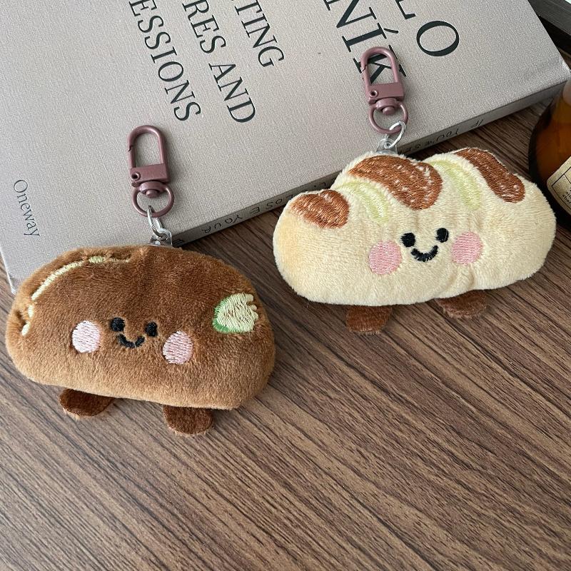 Cute Cartoon Donut Bread Plush Decoration Pendant Keychain Kawaii Simulated Food Stuffed Doll Backpack Pendant Accessories Gifts