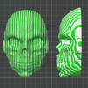 Yousheng 3D Printed Skull Ornament Flexible Skull Decoration Pass Through Skull Fidget Toy for Cyberpunk Gothic Themes Lovers