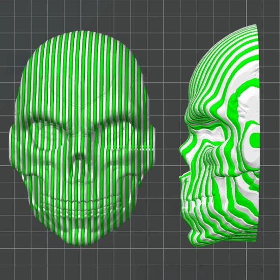Yousheng 3D Printed Skull Ornament Flexible Skull Decoration Pass Through Skull Fidget Toy for Cyberpunk Gothic Themes Lovers