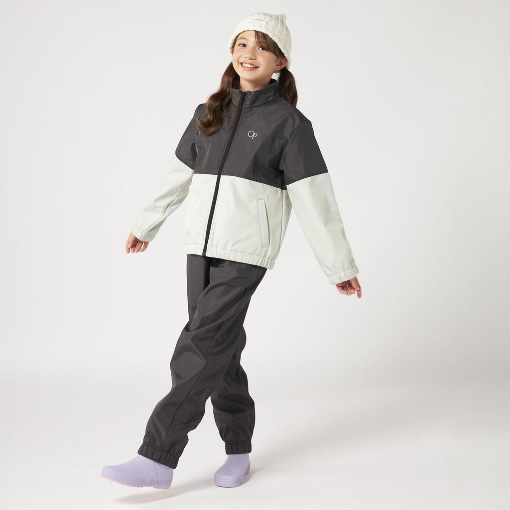 Ocean Pacific 174502 Jacket and Size L Kids' Water-Repellent Full-Zip Pants, 2-Piece Set, Three-Layer Bonded, Black,