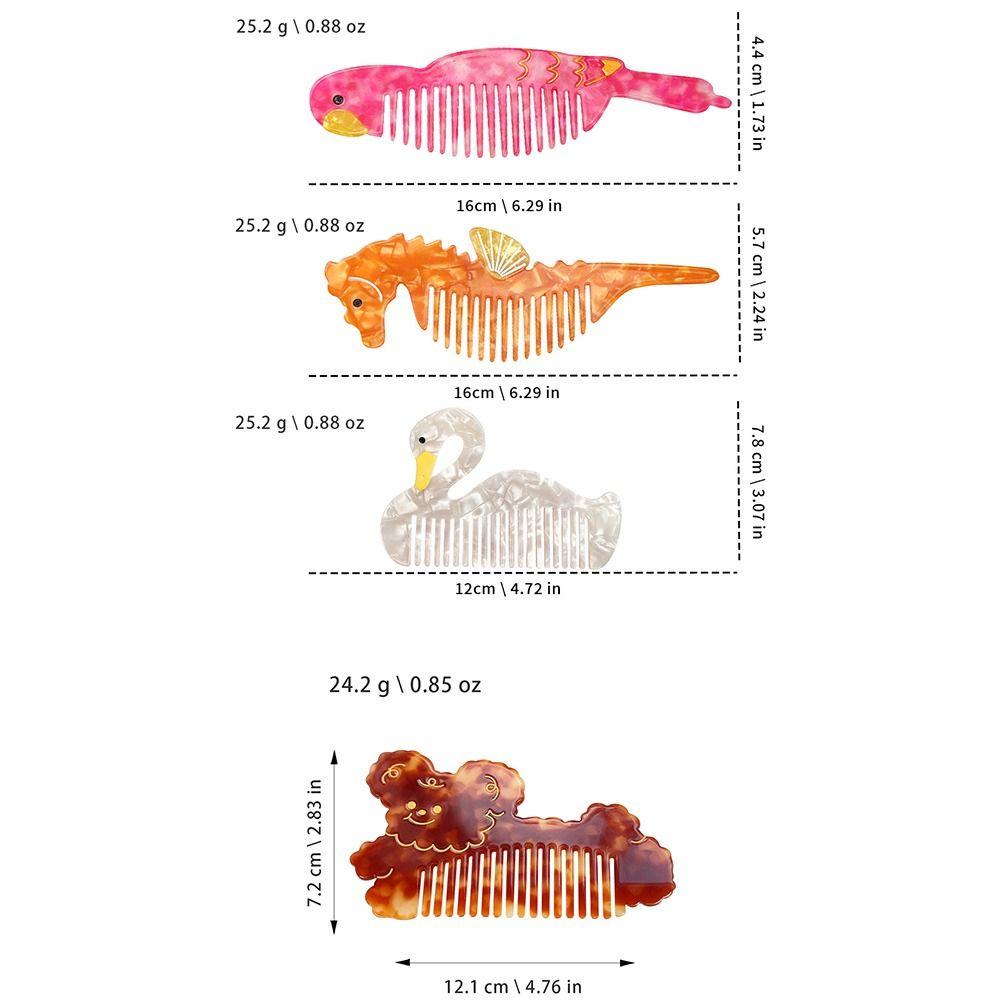 Animal Makeup Comb Puppy Hairdressing Combs Hair Care Acetate Comb  Barber Shop Salon