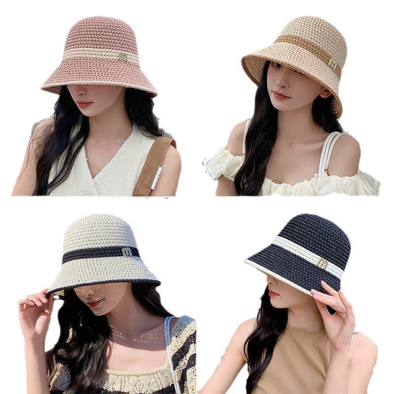 Women's Summer Sun Protection Straw Hat – Breathable, Large Brim, Thin Style Bucket Hat