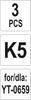 Replacement blades for glass cutting knife, set of 3 pieces / for YT-0659/ YT-06590 YATO