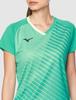 Mizuno Game Short Size Size S Women's Shirt, Sleeve, Green, 62JA0217, (Japan Size)