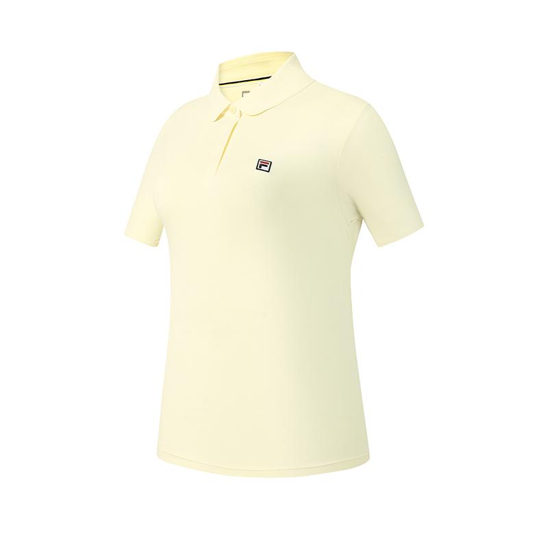 

Fila Tennis Simple Classic Basic Sports Casual Comfortable Versatile Breathable Short Sleeve Polo Shirt Women tops Aster-Yellow A11W623104FYE 2XL