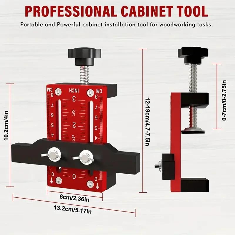 

Cabinet Door Mounting Jig Support Arm Clamp Aluminum Cabinet Door Positionner for Installing Cabinets Face Frame Frameless