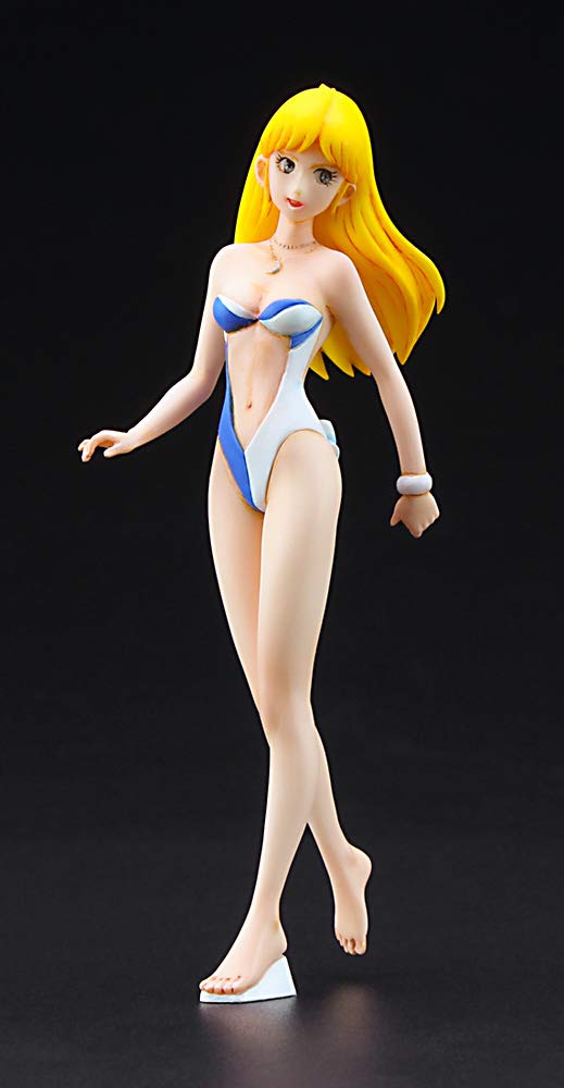 Hasegawa Creator Works Series Crusher Joe Minerva OVA Version Scale Plastic Model Figure Scale Resin Kit 64777 1/400 Color-coded w/Alfin (swimsuit)