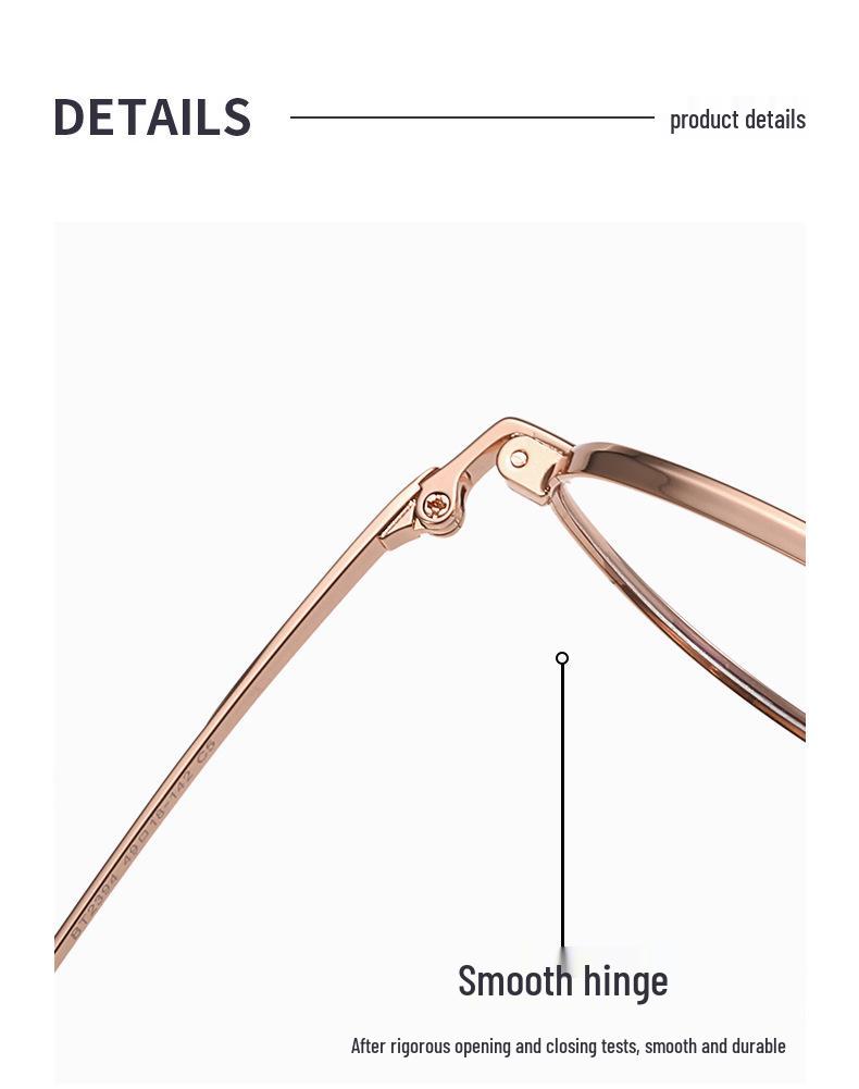 2023 Korean Style Titanium Frame Glasses - Multifunctional Myopia & Anti-Blue Light, Flat Upper & Round Lower Design