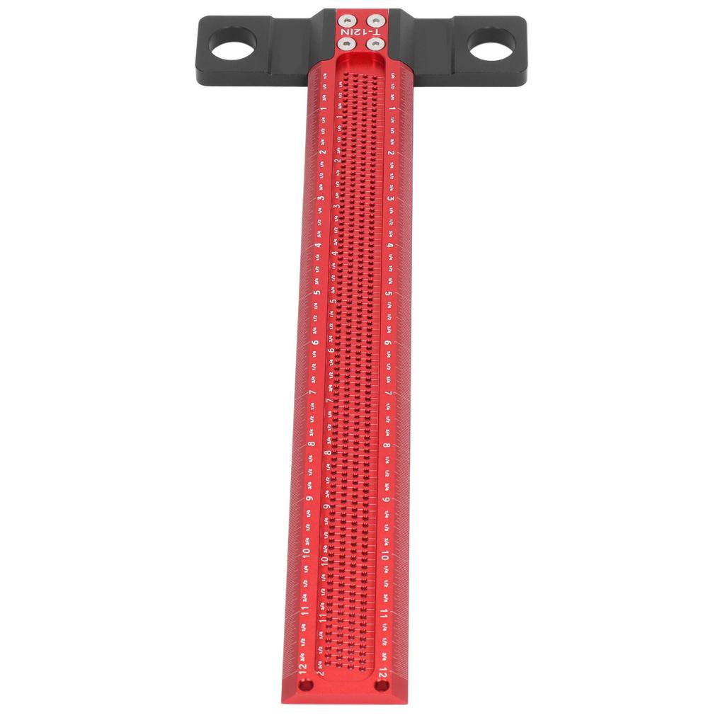 Lochmarkierungs-T-Lineal Aluminiumlegierung Verschleißfest Loch-T-Typ Anreißlineal für die Holzbearbeitung